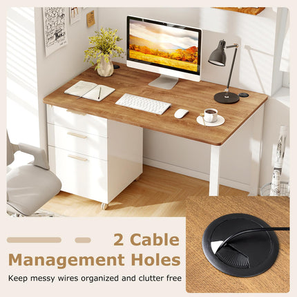 Dreamade Universal Wood Table Top 48 x 30 inch Solid One-Piece Desk top