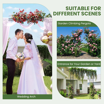 Dreamade Metal Garden Arbor with Trellis
