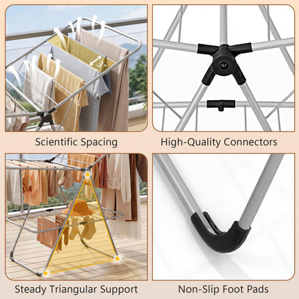 Dreamade Foldable Clothes Drying Rack for Indoor and Outdoor Use