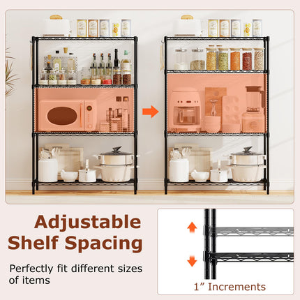 Dreamade 4-Tier/5-Tier Metal Storage Shelving Unit with V-Shaped Wire Rack