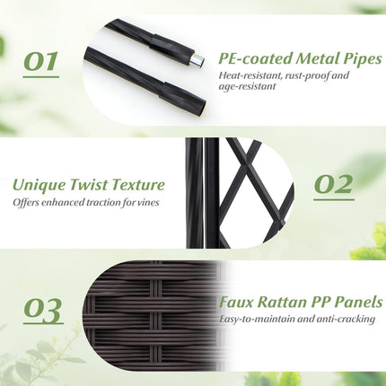 Dreamade Planter Boxes with Arch Trellis for Climbing Vines Vegetables Flowers