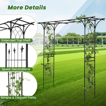 Dreamade Garden Arch Trellis - 81''H x 81''W Metal Garden Arbor