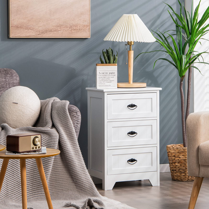 Dreamade Nightstand with 3 Drawers, Bedside Table