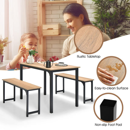 Dreamade Dining Table Set for 4, Industrial Kitchen Table Set