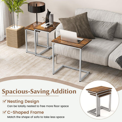 Dreamade Nesting Coffee Table Set of 3