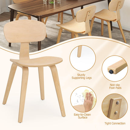 Dreamade Modern Dining Chair Set of 2/4 with Wide Seat