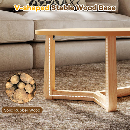 Dreamade Oval Coffee Table and End Tables Set of 3