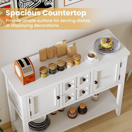 Dreamade Sideboard Buffet Cabinet with Storage, 42’’ Wood Credenza