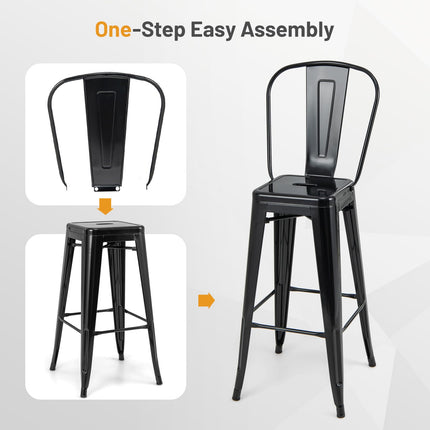 Dreamade Metal Bar Stools Set of 4