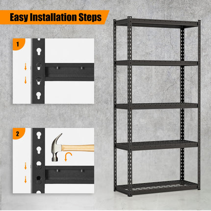 Dreamade 5-Tier Storage Shelves, 35.5" x 15.5" x 72" Utility Rack Shelf