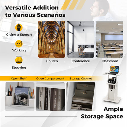 Dreamade Mobile Podium Stand