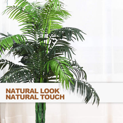 Dreamade 3.5 Feet Tall Potted Artificial Palm Tree for Indoor Outdoor