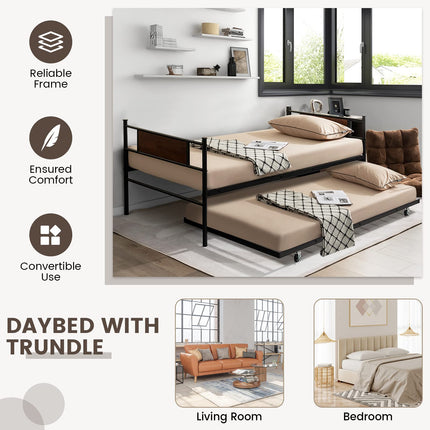Dreamade Twin Daybed with Pullout Trundle