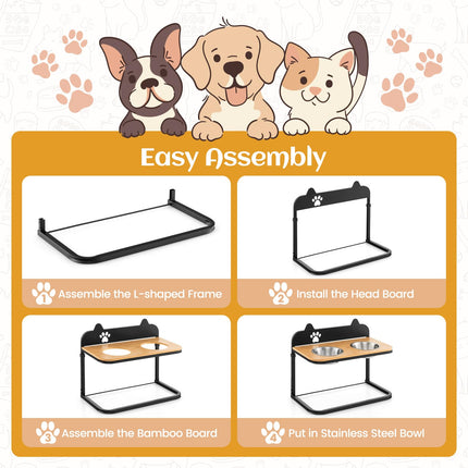 Dreamade Elevated Dog Bowls Stand - Raised Pets Cats Feeding Station