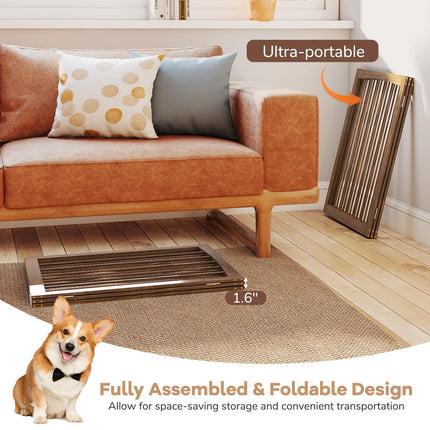 Dreamade Freestanding Dog Gate for Small Medium Dogs