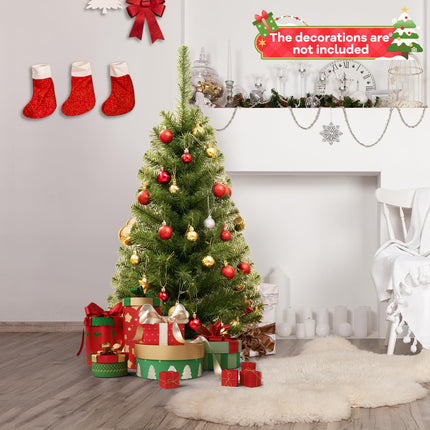 Dreamade 3ft Mini Artificial Christmas Tree, Unlit Green Holiday Tree with 116 Lifelike PVC Branch Tips
