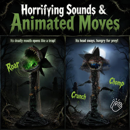 DREAMADE 6.2 ft Halloween Sound Activated Animatronic Man-Eater Plant