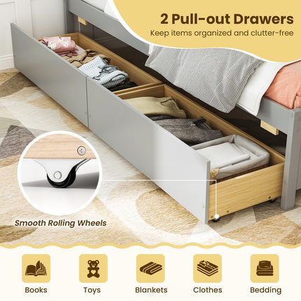 Dreamade Twin Daybed with 2 Storage Drawers