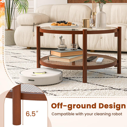 Dreamade Rattan Coffee Table