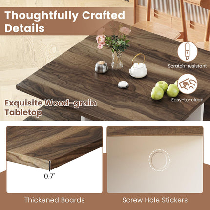 Dreamade Square Coffee Table with Storage for Living Room