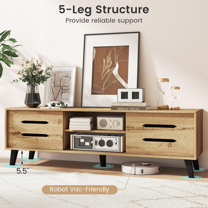 Dreamade Mid Century Modern TV Stand for 55-65 Inch TV