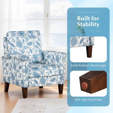 Dreamade Upholstered Accent Chair with Floral Pattern