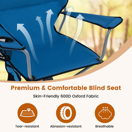 DREAMADE 360° Swivel Hunting Chair Folding Blind Chair(1/2)