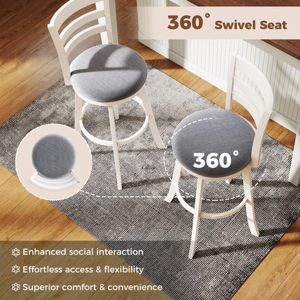 Dreamade 30.5" Bar Height Stools Set of 2/4 with Fabric Upholstered Seat