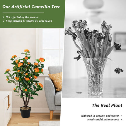 40" Artificial Camellia Tree - Dreamade