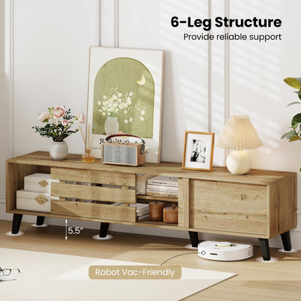 Dreamade Mid Century Modern TV Stand for 65-80 Inch TV