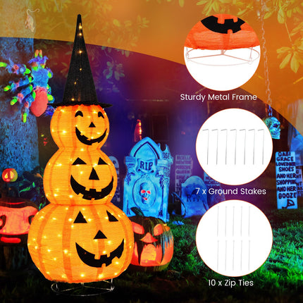 Dreamade 5 FT Halloween Light Up Pumpkin Decoration