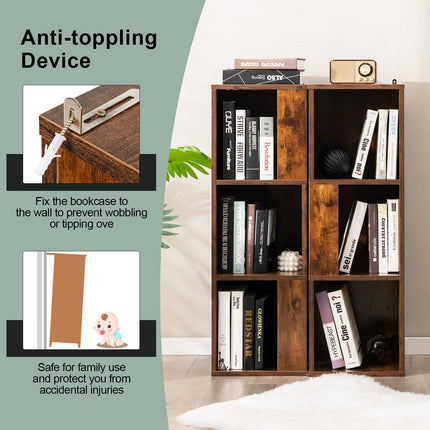 Dreamade 6 Cube Bookcase