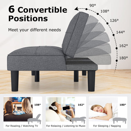Dreamade Convertible Futon Sofa Bed, Upholstered Folding Recliner