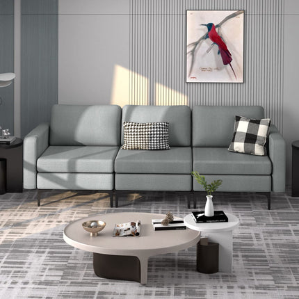 Dreamade 3 Seat Sectional Sofa Couch, 94.5" L Modular Sleeper