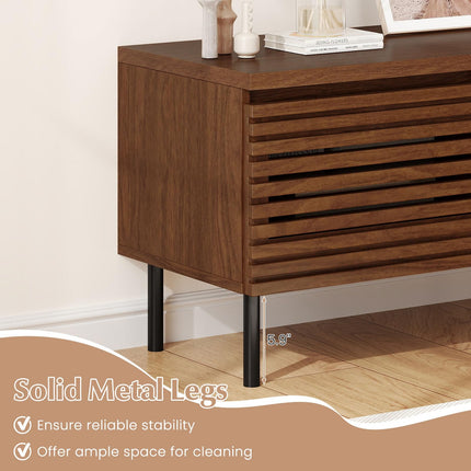 Dreamade Mid Century Modern TV Stand for 40 Inch TV with 2 Hidden Compartments