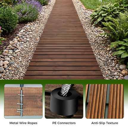Dreamade 12 FT Wooden Garden Pathway (1/2)