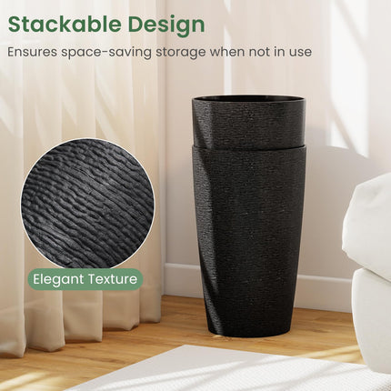 Dreamade 21” Tall Round Tapered All Weather Flower Pots Set of 2