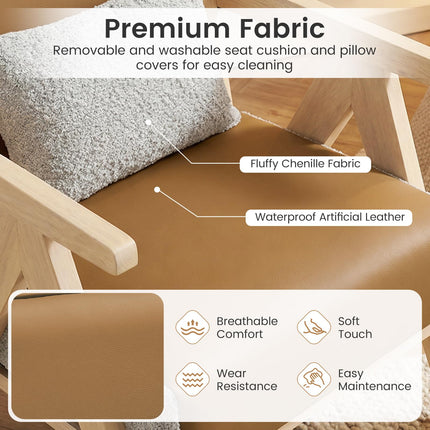 Dreamade Mid-Century Modern Accent Chair for Living Room