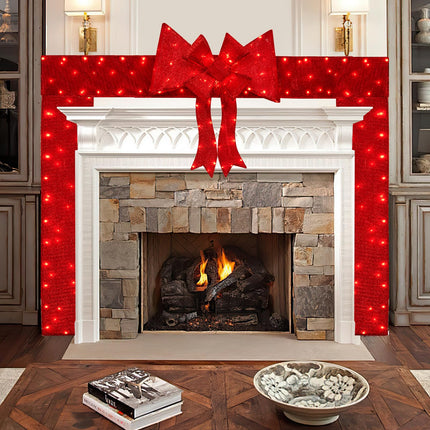 Dreamade Lighted Christmas Doorway Arch, Light-up Xmas Decoration with 240 LED Lights