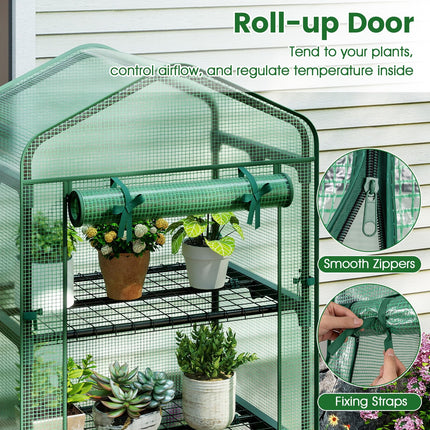 Dreamade Mini Greenhouse Portable Plant Grow House with 5 Tier Shelves