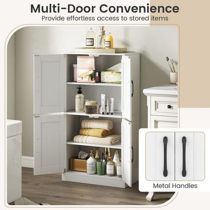 Dreamade Bathroom Cabinet 43.5 inch Storage Cabinet with Doors and Adjustable Shelves
