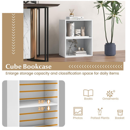 Dreamade Bookshelf and Bookcase 2-layer Storage Shelf