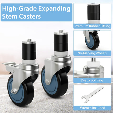 Dreamade 4 Inch Caster Wheels Pack of 4