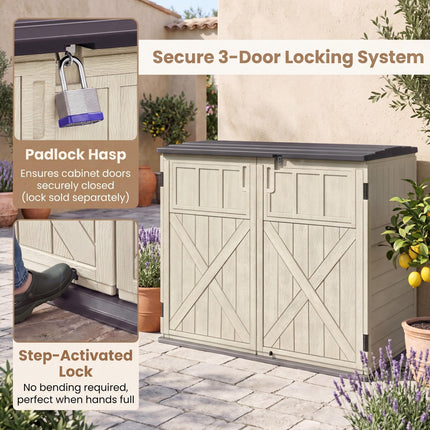 Dreamade 20 Cu.Ft Outdoor Storage Cabinet with Adjustable Shelf