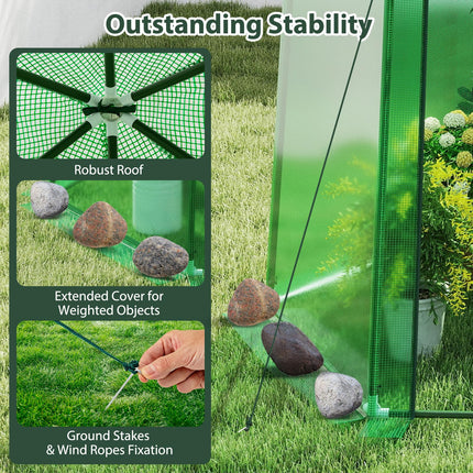 Dreamade 6.5 x 5.7 x 6.3 FT Greenhouse Portable Walk in Outdoor Hot House Tent