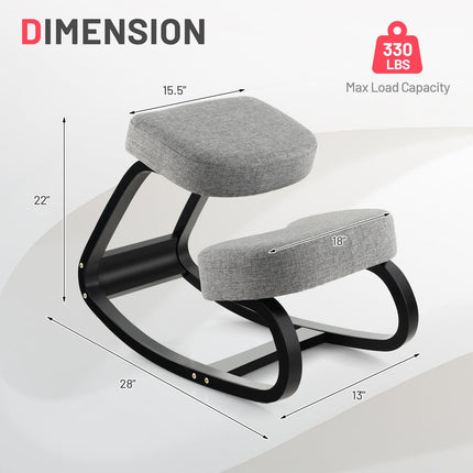 Dreamade Kneeling Chair, Wood Posture Chair