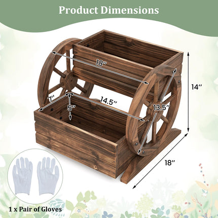 Dreamade Garden Planter with Drainage Holes & Wheels for Flowers Herbs Vegetables