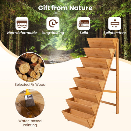 Dreamade 8-Tier Wooden Vertical Raised Garden Bedwith Legs