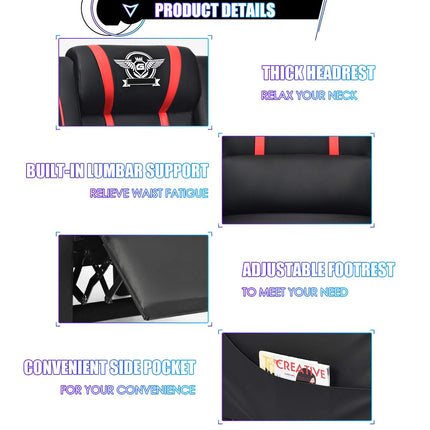 Gaming Recliner Chair, Racing Style Single Recliner Sofa - Dreamade