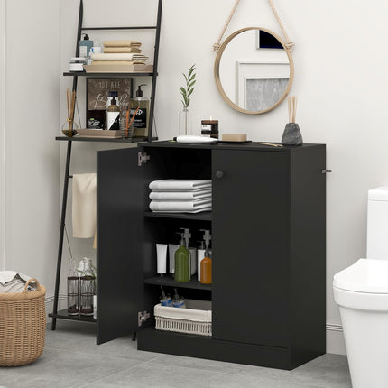 Dreamade 2 Door Storage Base Cabinet - Freestanding Floor Cabinet with 3-Tier Shelf